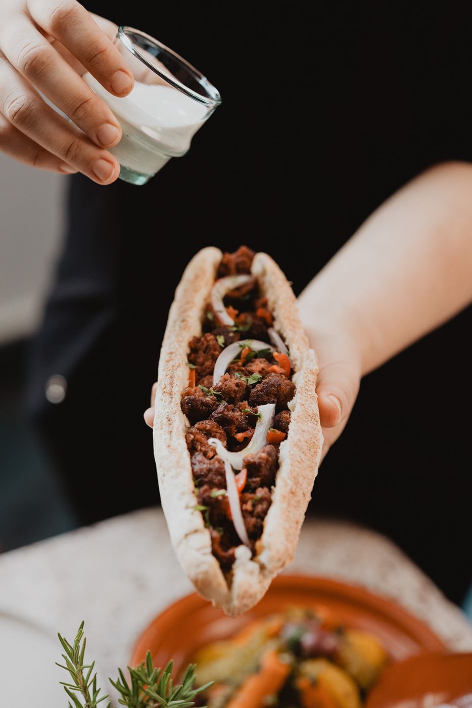 Kefta in house bread